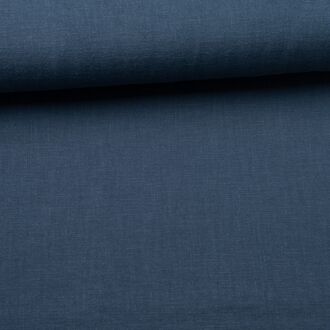 Stonewashed Leinen denimblau
