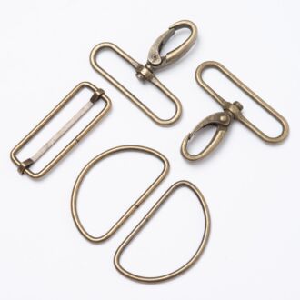 50mm Taschenzubehör-Set altmessing