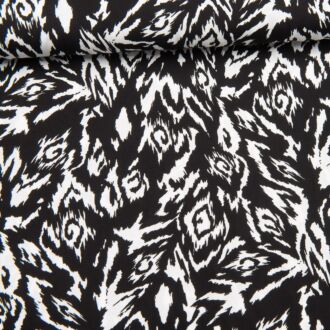 Viskose (gewebt) Safari schwarz/weiß