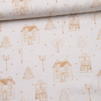 Canvas Golden Christmas Home