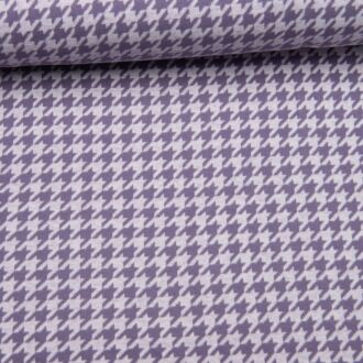 Jaquardjersey Xaver Hahnentritt lila