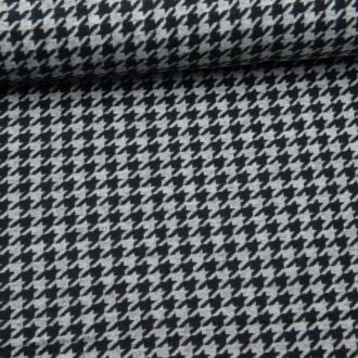 Jaquardjersey Xaver Hahnentritt schwarz