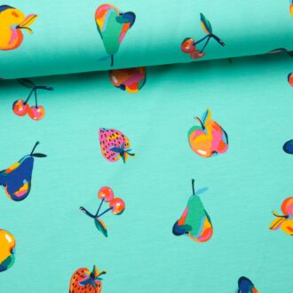 French Terry Obstsalat mint