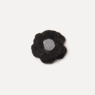 3cm Angora-Blümchen schwarz