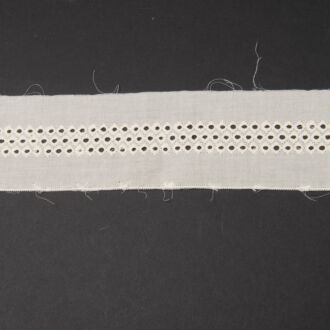 64mm Baumwollspitze Mittelkreise creme