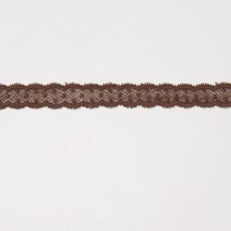 25mm Spitzenband Pünktchen braun