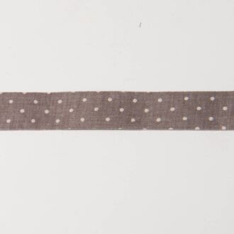 25mm Webband gepunktet braungrau