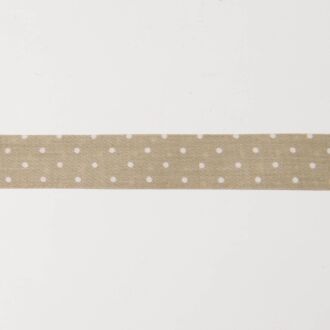 25mm Webband gepunktet olivgrün