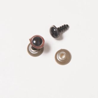 11mm Kunststoff-Sicherheitsaugen braun (1 Paar)