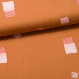 *SALE* Fibre Mood - Maude - Viskose Satin Squares rostorange