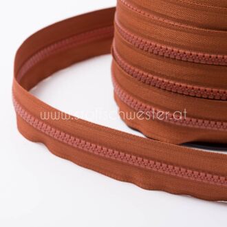 5mm Profil-Endlosreißverschluss rostbraun