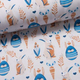 *SALE* Easter Bunny Baumwolle hellgrau