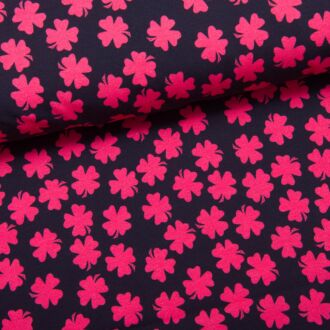 Glücksklee auf dunkelgrau Jersey