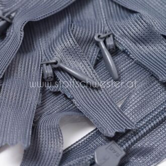 18cm Nahtverdeckter Reißverschluss dunkelgrau