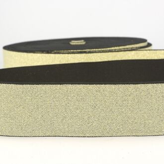 40mm Glitzergummiband hellgold