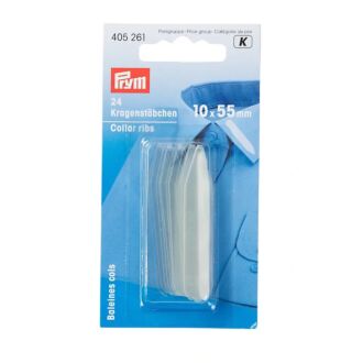Prym Kragenstäbchen 10x55mm, transparent