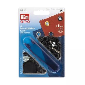 Prym Ösen mit Scheiben 5mm brüniert