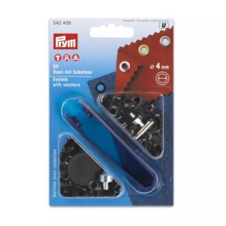 Prym Ösen mit Scheiben 4mm brüniert