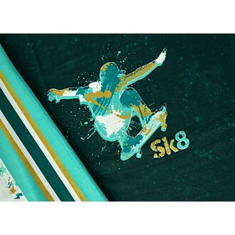 Sk8 Panel French Terry petrol (ca. 80cm)