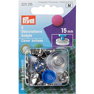 Prym Überziehbare Knöpfe 19mm silber