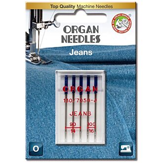 Organ Nähmaschinennadeln Jeans Sortiment 90–100 Blister Pack