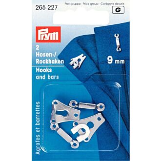Prym Hosen- oder Rockhaken, 9mm, silber
